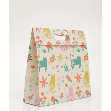 Imagem de Embalagem Presente Sacola Estampada Marisa-97121, Bege, UN