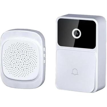Imagem de Campainha Inteligente com Câmera Wi-Fi HD, Sem Fio, Recarregável, Visão Noturna, Áudio Bidirecional, Smart Home