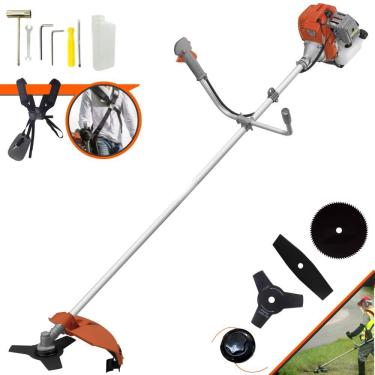 Imagem de Roçadeira Multifunções Tekna RL520ACG2 Motor 2 Tempos 52cc 13.000rpm 2HP de Potência Com Carretel e Faca 3 Pontas + Faca 2 Pontas + Faca 80 Dentes