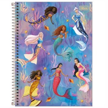 Imagem de Caderno Espiral Universitário Capa Dura 1 Matéria 80 Folhas Disney A Pequena Sereia Tilibra Estampa 2