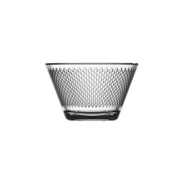 Imagem de Conjunto 6 Bowls de Vidro com Textura em Relevo, 300ml, 10,5cm, Transparente, para Saladas, Sobremesas e Cereais