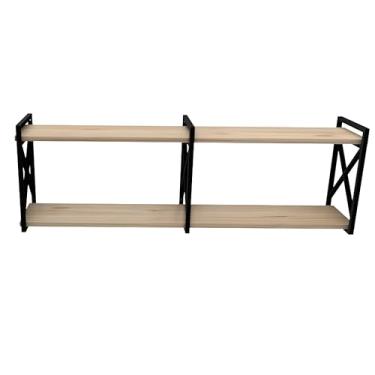 Imagem de Prateleira estilo industrial Flutuante com 115cm de comprimento Suspensa em Parede (15 X 115CM)