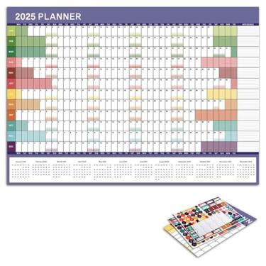 Imagem de CWPJUNDGP Calendário 2025 Versão Inglesa Simples Calendário de Mesa Planejar Este Calendário de Parede Memorando
