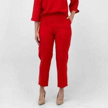 Imagem de Calça Mikasa Reta Alfaiataria em Tecido Feminina-Feminino