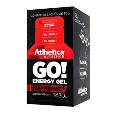 Imagem de Go Energy Gel Caffeine 10 Sachês (30G Cada) - Sabor Morango C/Limão, Atlhetica Nutrition