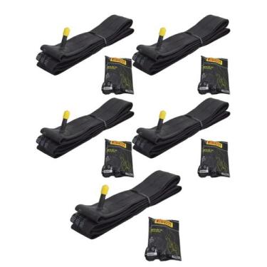 Imagem de Kit 5 Câmaras de Ar Pirelli 26 Válvula Americana 33mm  Alta Durabilida