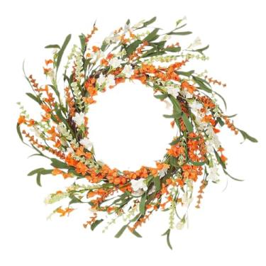 Imagem de Coroa de Flores de Primavera,Acessórios Decorativos Artesanais para Festas - Grinalda para Interiores Todas as Estações,Parede Portão Casamento Festas