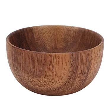 Imagem de Cryfokt Tigela de Sabão de Barbear de Madeira, Recipiente de Espuma Durável de Grande Capacidade para Barbearia Masculina, Madeira de Acácia para Uso Diário