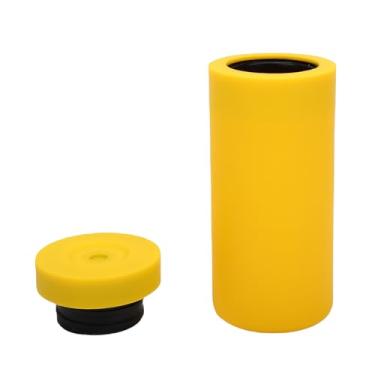 Imagem de Pssopp Garrafa de Aperto de Sabão de Silicone, Fácil de Recarregar Anti-queda Multifuncional Macio Dispensador de Sabão para Máquina de Lavar Louça Garrafa Dividida para Cozinha de (Amarela)