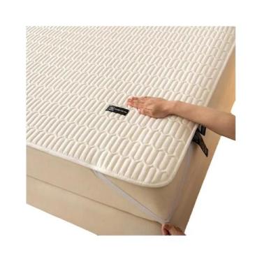 Imagem de Protetor De Colchão Hipoalergênico Impermeável Silencioso Fino Antimic