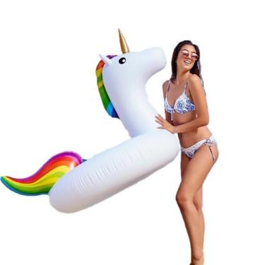 Imagem de Boia Flamingo Unicornio Gigante Piscina Inflável 120cm Adulto - Lirena