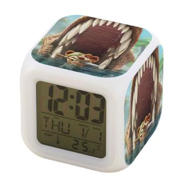 Imagem de Relógio-despertador digital LED Buck`s Adventure Square 8cm