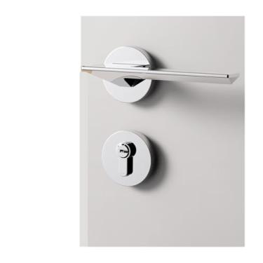 Imagem de Fechadura de porta interna para quarto, fechadura italiana, dividida, fechadura simples, adequada para espessura de porta 35-50 mm (sem chave)