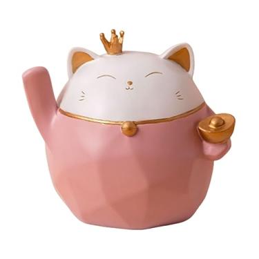 Imagem de Cofrinho de resina requintada caixa de poupança de ornamentos criativos pode ser aberta para sala de estar fácil de armazenar