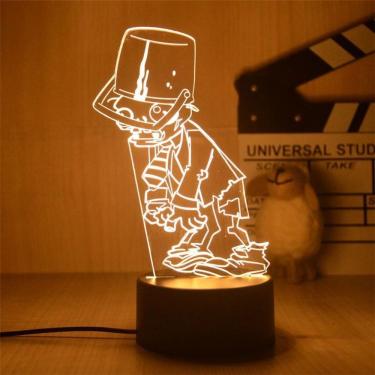Imagem de Luz noturna 3D LED Plants Zombies Bucketheads Zombies
