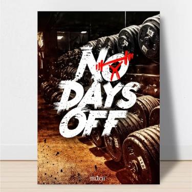 Imagem de Quadro Decorativo Academia Motivação Treino Musculação Foco Qualidade Premium (40x28cm)