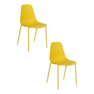Imagem de Kit 2 Cadeiras Polipropileno Miami Amarelo
