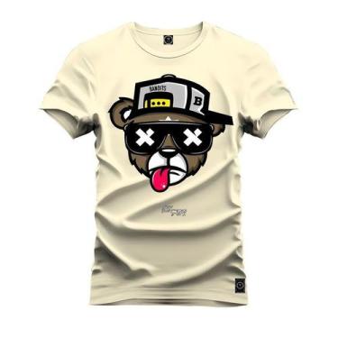 Imagem de Camiseta Premium Nexstar Varias Cores Urso Boné Bolado, Perola, P