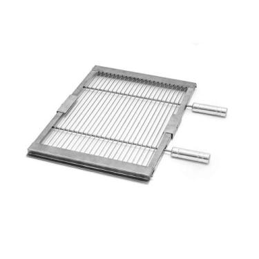 Imagem de Grelha de Inox 304 Aramada Regulável com Abas 63/68,5cm - Jotas Grill