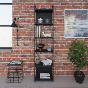 Imagem de Estante Alta com 6 Prateleiras 185x45x33cm com Fundo Yon - Metalig
