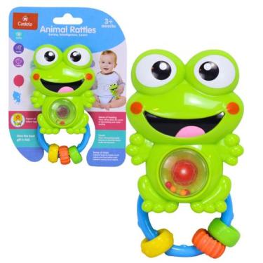 Imagem de Brinquedo Chocalho Sapinho com Luz e Som - Castela