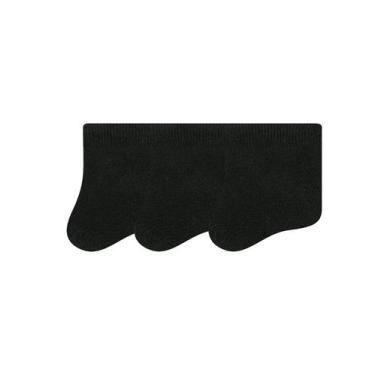 Imagem de Kit/3 Meia Cano Curto Selene 7245.001 Feminina Básica Algodão T. 34/39