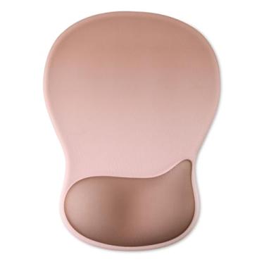 Imagem de Mouse pad de gel para descanso de pulso, mouse ergonômico com suporte de pulso, alivia a dor no pulso, mousepad para jogos com almofada de design côncavo e base de poliuretano antiderrapante, para