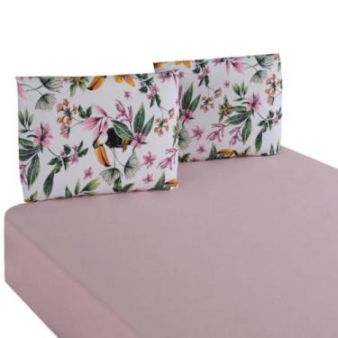 Imagem de Jogo de Lençol Casal Malha 100% Algodão 03 Peças Com Elástico Tucano -