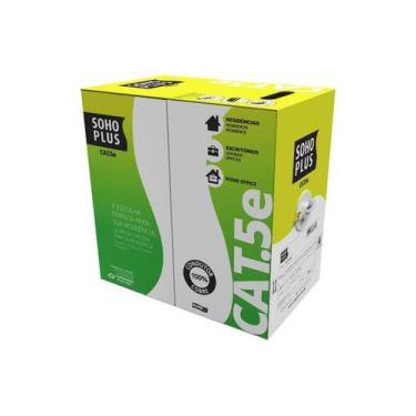 Imagem de Cabo Lan Sohoplus CAT5e 24AWG 305 Metros CMX Branco 23200101 - SOHOPLU