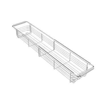 Imagem de QIHS Suporte de esponja para pia de cozinha, organizador de ralo expansível de aço inoxidável 304