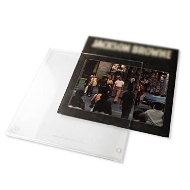 Imagem de KEG801302 Suporte para exibição de disco de vinil doméstico, suporte de parede de acrílico transparente, moldura de pôster de foto, decoração de escritório em casa, armazenamento LP