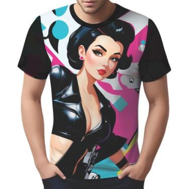 Imagem de Camisa Camiseta Tshirt Pin Up Mu.lher Morena Pop Art Moda 12 - Enjoy S