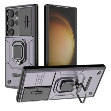 Imagem de LTLMYDAM Capa fina para Samsung Galaxy S26 Ultra/S26 Plus/S26, Anel Magnético Cool Shell Câmera Deslizante Militar À Prova de Choque Armadura, Roxo, S26 Ultra