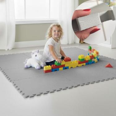 Imagem de Kit 4 Placas Tapete Tatame EVA 50x50cm 20mm 8 Bordas Emborrachado Exer