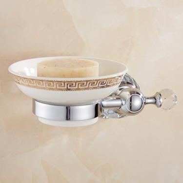 Imagem de Conjunto de ferragens de banheiro de cristal transparente para decoração de banheiro cromado para pendurar toalha organizar montagem na parede conjunto de acessórios de banheiro, saboneteira 1,1