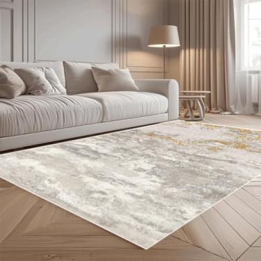 Imagem de Tapete abstrato moderno para sala de estar, decoração simples, tapete para quarto, tapete grande para piso (200x250cm 78,7x98in/Flanela-5)