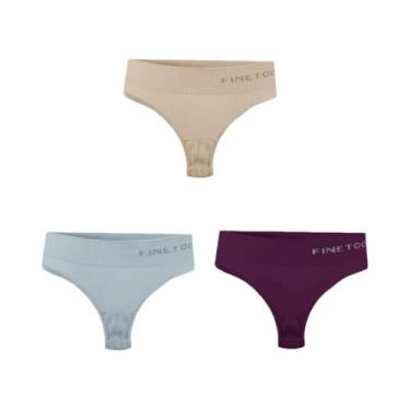 Imagem de Conjunto De 3 Calcinhas Sem Costura De Cintura Alta Tamanho Grande Par