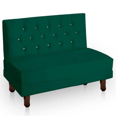 Imagem de Canto Italy Confortável Para Apartamento Cozinha E Restaurantes Suede Cor Verde Esmeralda