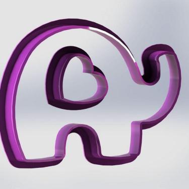 Imagem de Cortador Elefante Tamanho 3Cm