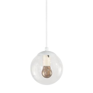 Imagem de Pendente Globo Esfera De Vidro Cristal 14cm - Branco