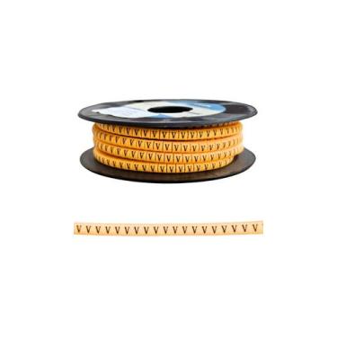 Imagem de Anilha Marcação Identificação EC-0 Letra V 0,75mm a 1,5mm -1000 Un - S