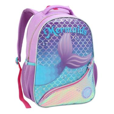 Imagem de Mochila Infantil 17" Feminina Sereia Seanite MI43260
