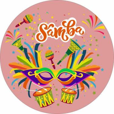 Imagem de Painel De Tecido Sublimado Redondo Samba C/Elástico - Fabrika de Festa