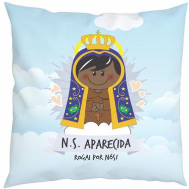 Imagem de Almofada Com Enchimento Oração Santinho Nossa Senhora Aparecida - Fabr