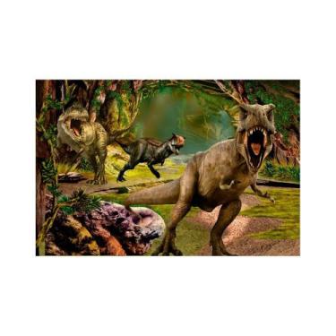 Imagem de Painel De Lona Dinossauros Carnívoros - Fabrika de Festa, 200x150cm