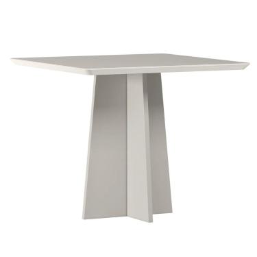Imagem de Mesa de Jantar Quadrada 90cm 4 Lugares Zuma Off White N02   - Mpozenato