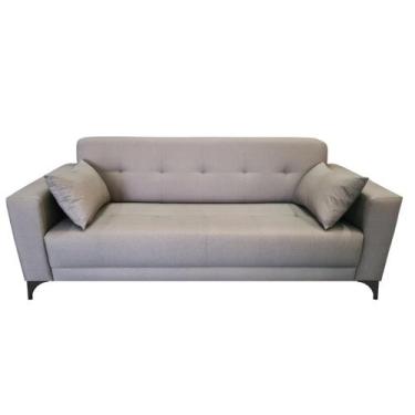 Imagem de Sofá Gianni Tecido Acquablock Impermeável Pé Aço Preto Medida 180cm - 