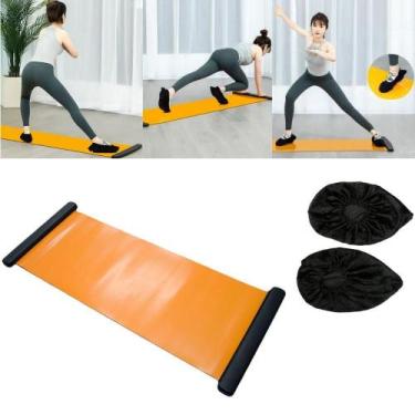 Imagem de Plataforma deslizante com sapatilhas tapete slide board exercicios pil