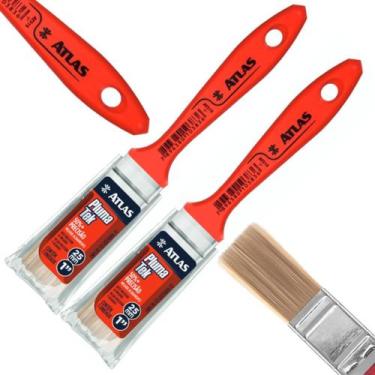 Imagem de Kit 02 Pincel Trincha Média 25Mm Pintura Multiuso Plumatek - Atlas