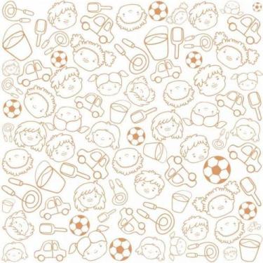 Imagem de Papel De Parede Infantil Crianças E Brinquedos - Drop de Casa